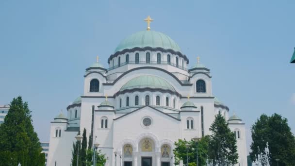 Cerkiew Sawy Belgradzie Serbia — Wideo stockowe