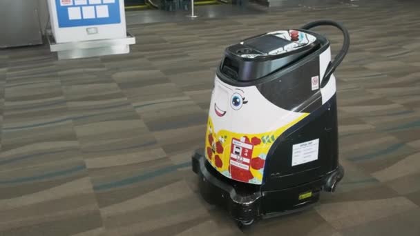Airport Cleaning Robot Phuket Thailand June 2024 Automated