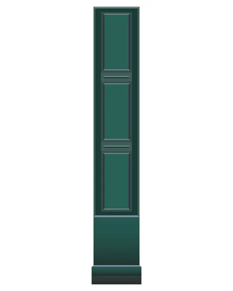 Colonne Pietra Verde Del Negozio Stile Realistico Illustrazione Vettoriale Colorata — Vettoriale Stock