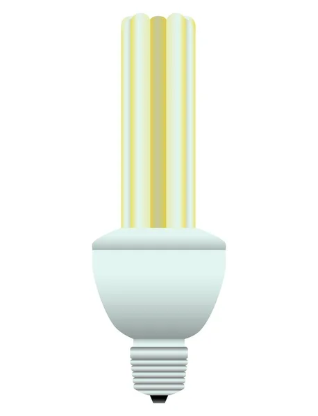 Спиральная Лампочка Led Реалистичном Стиле Свеча Энергосбережение Красочная Векторная Иллюстрация — стоковый вектор