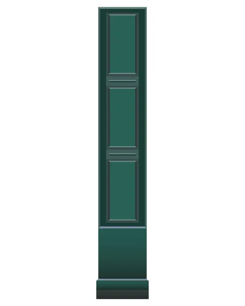 Colonne Pietra Verde Del Negozio Stile Realistico Illustrazione Colorata Isolata — Foto Stock