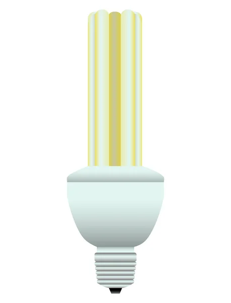 Спиральная Лампочка Led Реалистичном Стиле Свеча Энергосбережение Красочная Иллюстрация Белом — стоковое фото