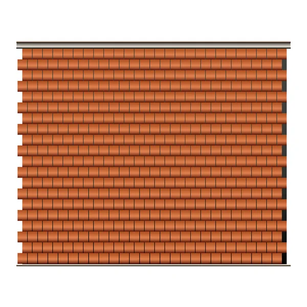 赤い屋根のタイルは 現実的なスタイルでシームレス 建築設計のための建築の詳細 白を基調としたカラフルなイラスト — ストック写真