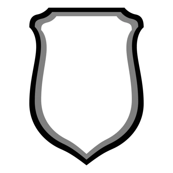 Kalkan Simgesi Şablonu Düz Stil Logo Tasarımı Beyaz Arkaplanda Renkli — Stok Vektör
