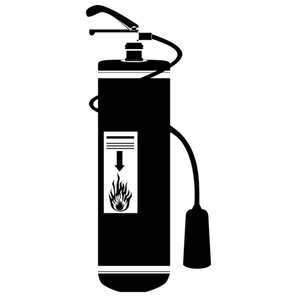 Extintor Incêndio Estilo Esboço Ilustração Colorida Sobre Fundo Branco — Fotografia de Stock