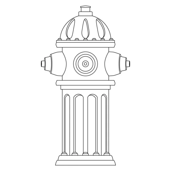 Пожежний Гідрант Стилі Лінійного Мистецтва Барвисті Векторні Ілюстрації Білому Тлі — стоковий вектор