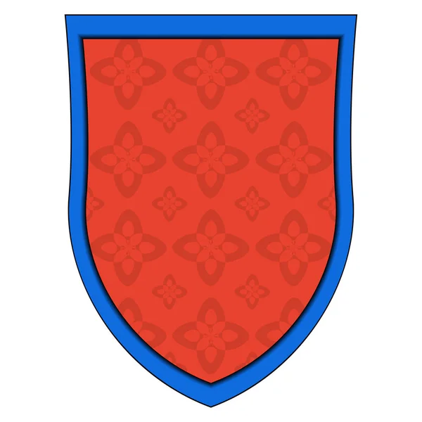 Heraldic Ασπίδα Ρεαλιστικό Στυλ Οπλισμένο Παλτό Κλασικό Βασιλικό Έμβλημα Πολύχρωμη — Φωτογραφία Αρχείου