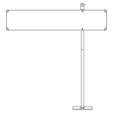 Billboard gece ana hatlarıyla. Boş yüzey reklamı. Terfi tabelası. Marketler sahte afişler. Resimler beyaz arkaplanda izole edildi.