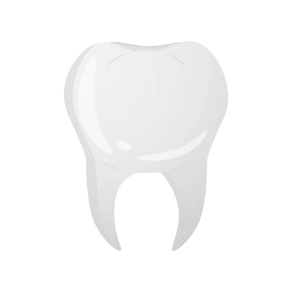 Dente Estilo Realista Ícone Dentista Dentes Ilustração Colorida Isolada Fundo — Fotografia de Stock