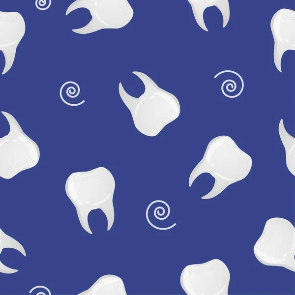 Zahn Und Spiralmuster Realistischem Stil Zahnarztikonen Bunte Illustration Isoliert Auf — Stockfoto