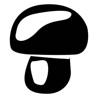 Şampiyon mantar taslağı. Yenilebilir organik mantarlar. Yer mantarı. Orman mantarı tipleri. Beyaz arkaplanda izole edilmiş renkli vektör illüstrasyonu.