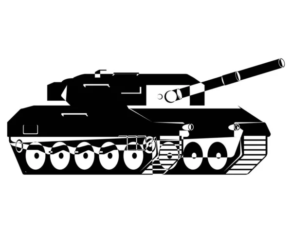 Hoofdgevechtstank Abstract Duitse Militaire Voertuig Leopard Illustratie Geïsoleerd Witte Achtergrond — Stockfoto