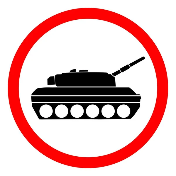 Parem Guerra Tanque Círculo Vermelho Sinais Guerra Ilustração Isolada Sobre — Fotografia de Stock