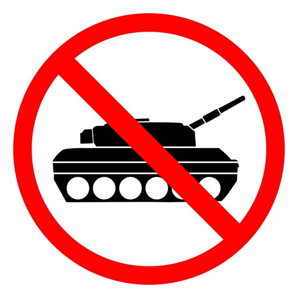 Stock image Stop the WAR. Crossed out tank. Anti-war signs. Illustration isolated on green background.