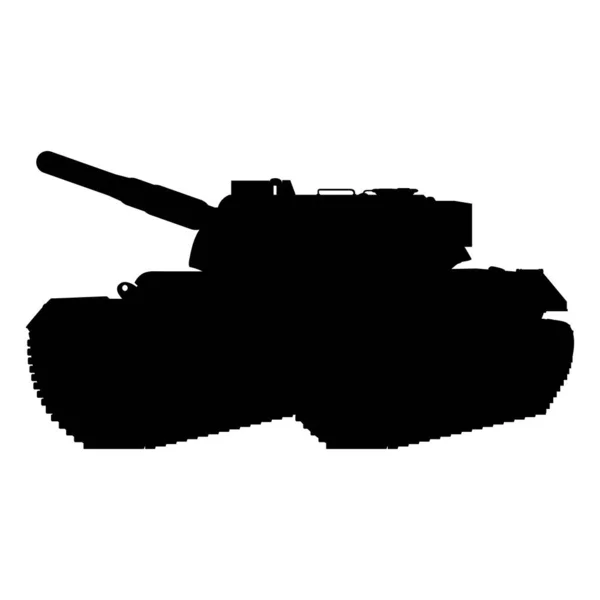 German Leopard Main Battle Tank Silhouette Style Military Vehicle Illustration — Stock Photo, Image