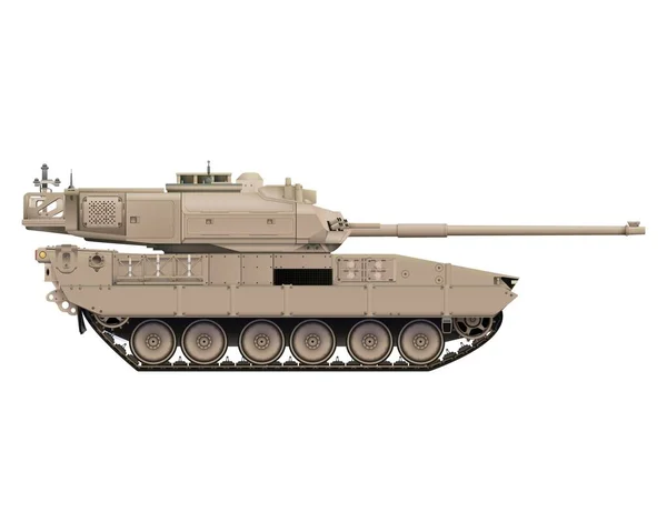 Main Battle Tank Realistic Style Armored Fighting Vehicle Special Combat — Stock Vector
