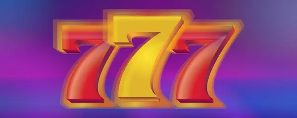 Chanceux Sept 777 Casino Las Vegas Jackpot Illustration Vectorielle Colorée — Image vectorielle