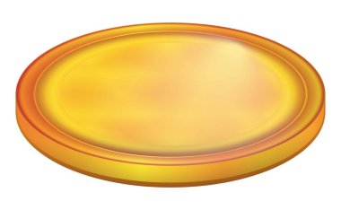 Altın Para Simgesi. Dönen Altın Para İşareti. İş Başarı. Beyaz arkaplanda izole edilmiş renkli vektör illüstrasyonu.