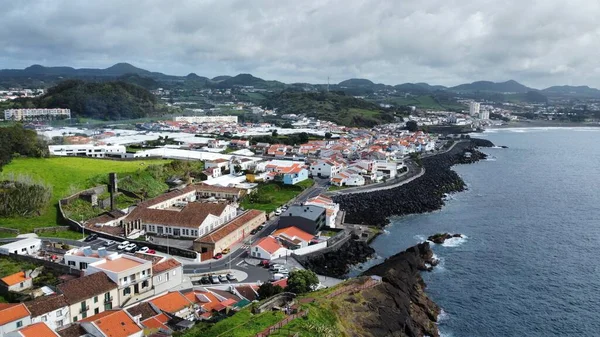 Drone Landskap Utsikt Över Sao Miguel Azorerna Högkvalitativt Foto — Stockfoto