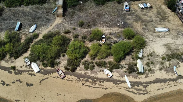 Algarve Cacela Velha Plajında Insansız Hava Aracı Vuruldu Yaz Boyunca — Stok fotoğraf
