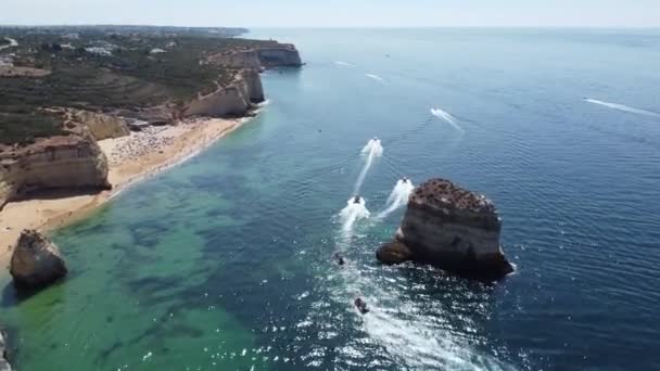 Imagens Drones Sobre Portimão Durante Verão Imagens Alta Qualidade Assumem — Vídeo de Stock
