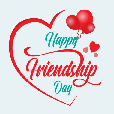 Mutlu Dostluk Günleri kırmızı ile yazılır. Bağlantı duygusunu uyandırır..