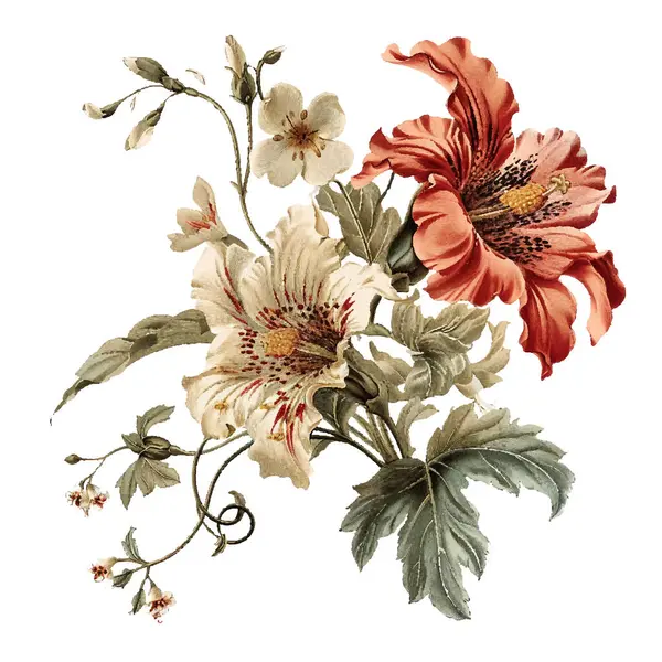 Beyaz arkaplanda suluboya resim