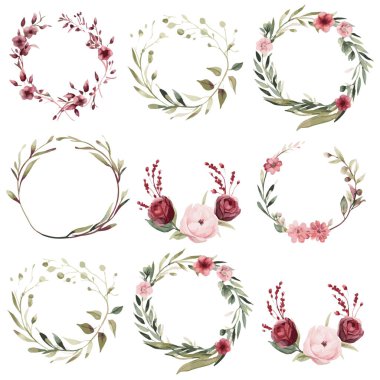 Çiçek çelenk kümesi