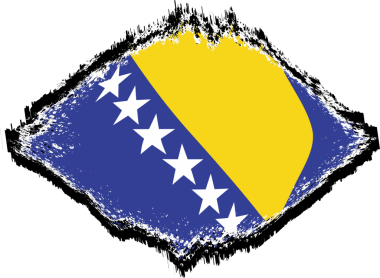 Bosna-Hersek Ülke Bayrağı Soyut Şekli