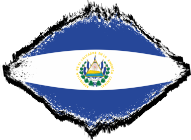 El Salvador Ülke Bayrağı Soyut Şekil