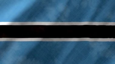 Gerçek kumaş dokusuna sahip Botswana bayrağı sallanıyor