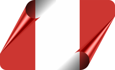 Modern Katlanmış Kağıt Efektli Peru Bayrağı