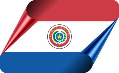 Modern Katlanmış Kağıt Efektli Paraguay Bayrağı