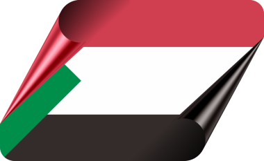 Modern Katlanmış Kağıt Efektli Sudan Bayrağı