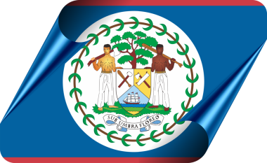 Modern Katlanmış Kağıt Efektiyle Bayrağı Belize Et