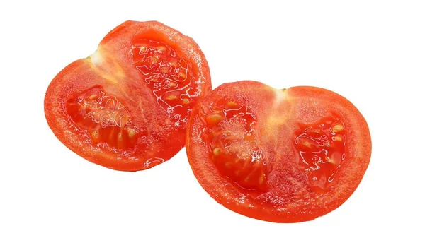 Świeże Pomidory Białym Izolowanym Tle — Zdjęcie stockowe