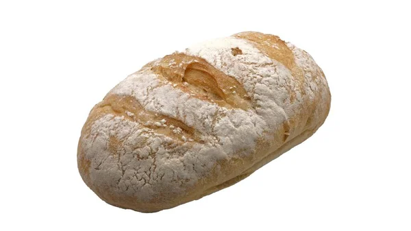 Домашній Хліб Свіжоспеченого Хліба Білому Тлі — стокове фото
