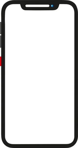 Smartphone Blank Screen White Background Vector Illustration — Stock Vector
