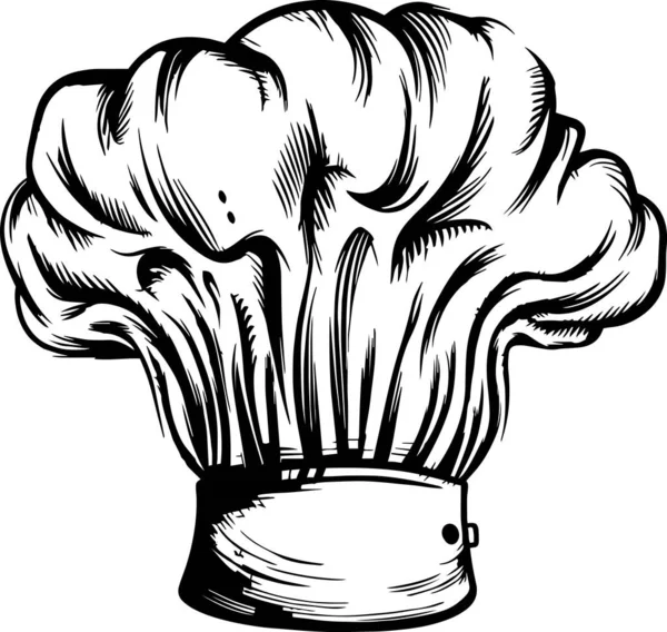 Sombrero Chef Gorro Maestro Cocina Logo Del Sombrero Del Chef — Archivo Imágenes Vectoriales