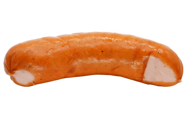 Sausage Isolated White Background Single Sausage — Stock Photo, Image