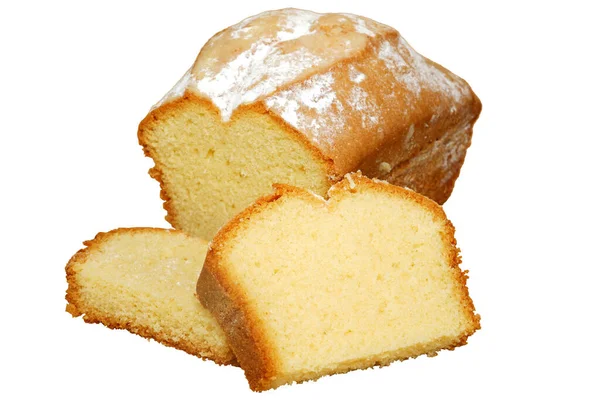 Pasta Arkaplansız Dilimlenmiş Tatlı Kek — Stok fotoğraf