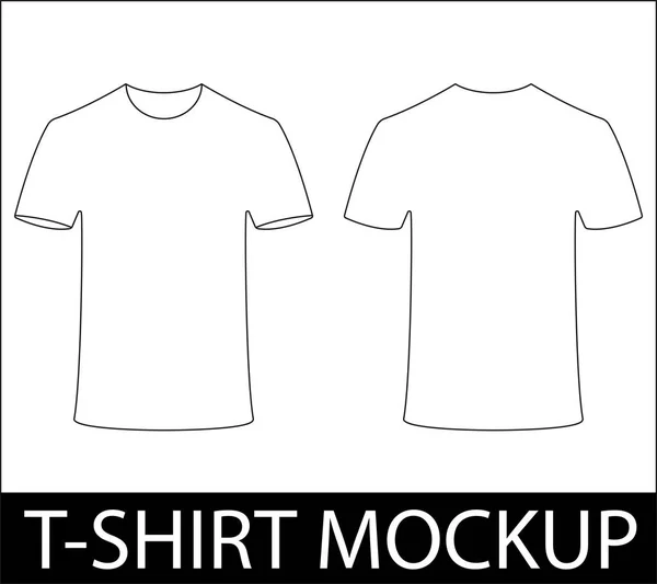 Tişört tasarım şablonu. Boş tişört maketi. Kısa kollu düz gömlek projesi.