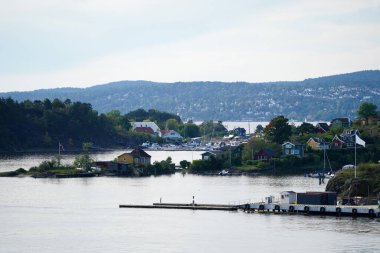 Oslo, Norveç 'teki fiyortların manzarası.