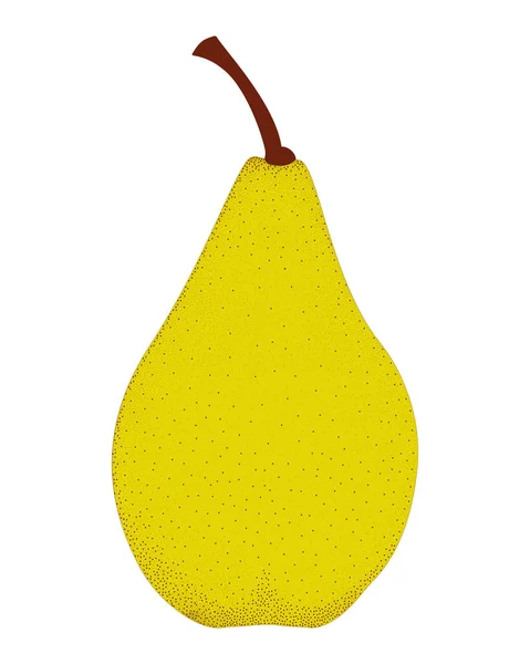 Yellow Pear Fruit White Background — Stock Vector