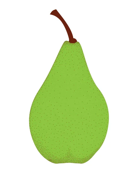 Zielona Gruszka Owoce Białym Tle — Wektor stockowy