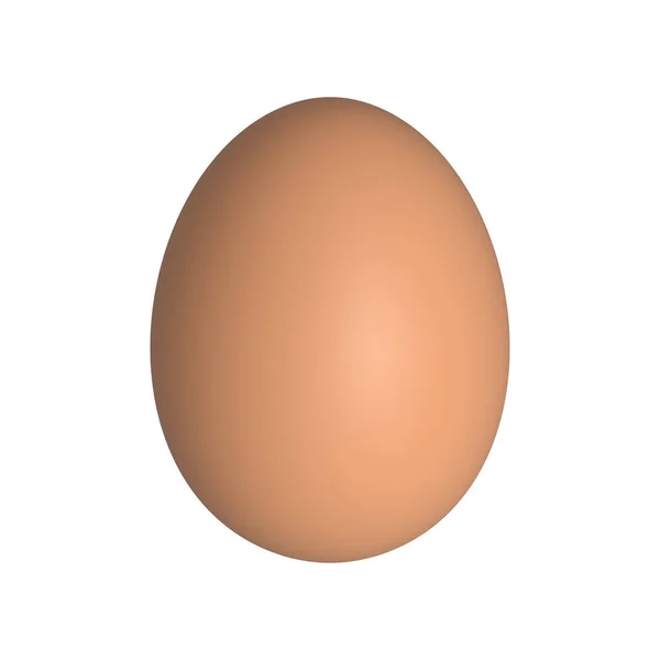 Коричневе Куряче Яйце Ізольоване Білому Фоні — стокове фото