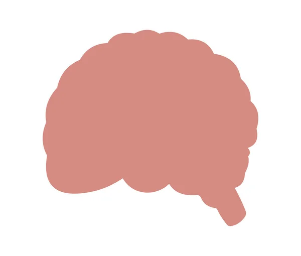 Розовый Силуэт Человеческого Мозга — стоковое фото