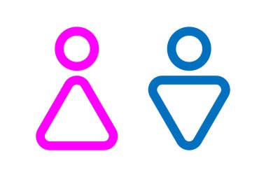 Kadın ve erkeğin özet simgeleri