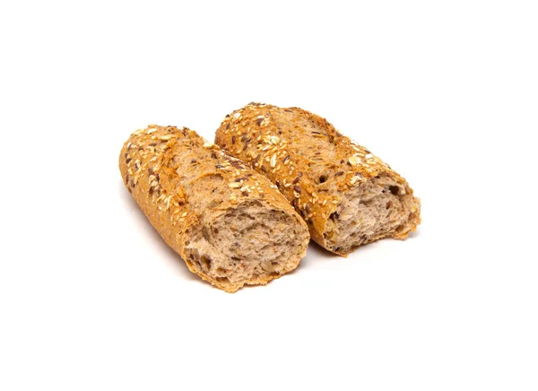 Multigrain Bread Baguette Isolated White Background — Stock Photo, Image