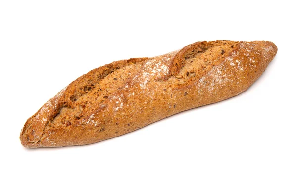 Volkoren Brood Witte Achtergrond — Stockfoto